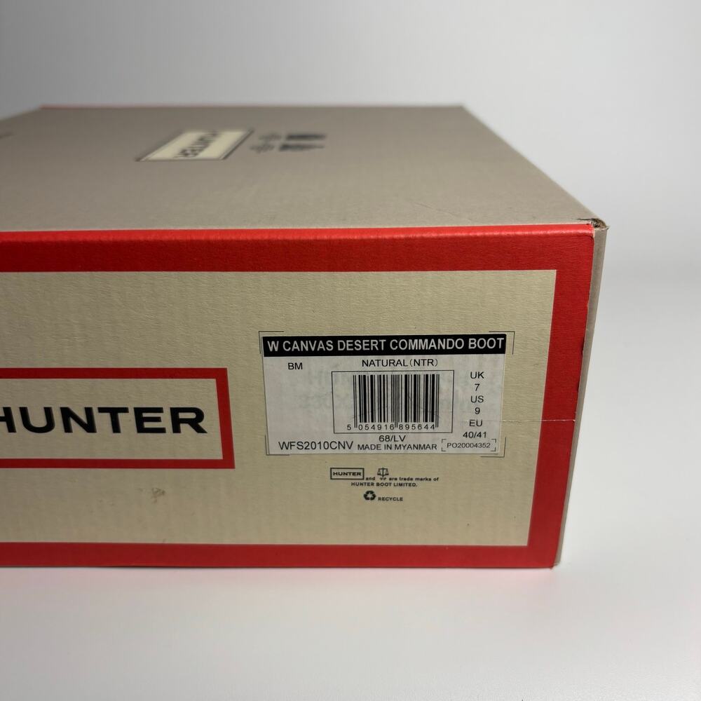 Hunter Canvas Desert Commando Boot in Natural - Picture 10 of 10